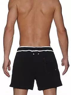 Черные мужские пляжные шорты HOM Lineal 07691cK9